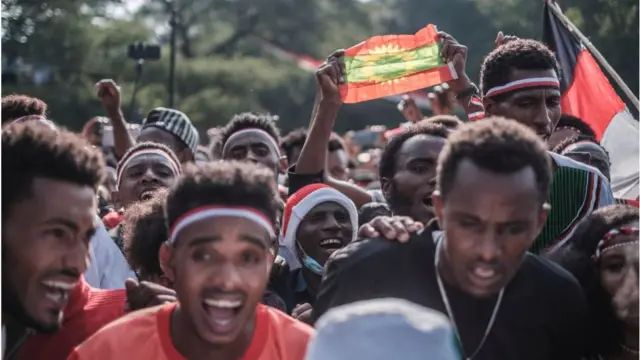 مظاهرات ناهضة للحكومة ومؤيدة لجبهة تحرير أورومو