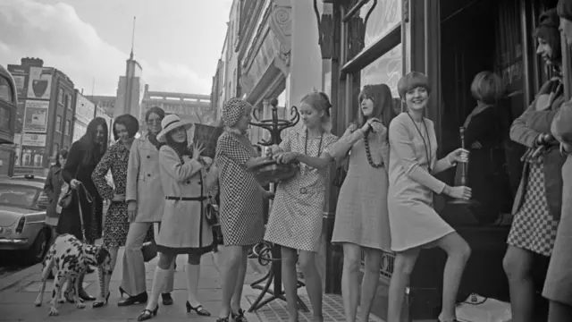 A Collection of Vintage photos of the Biba London Fashion