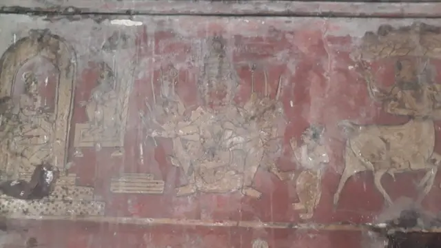 पुण्यातल्या नाना वाड्यातल्या भिंतीवरचे एक चित्र