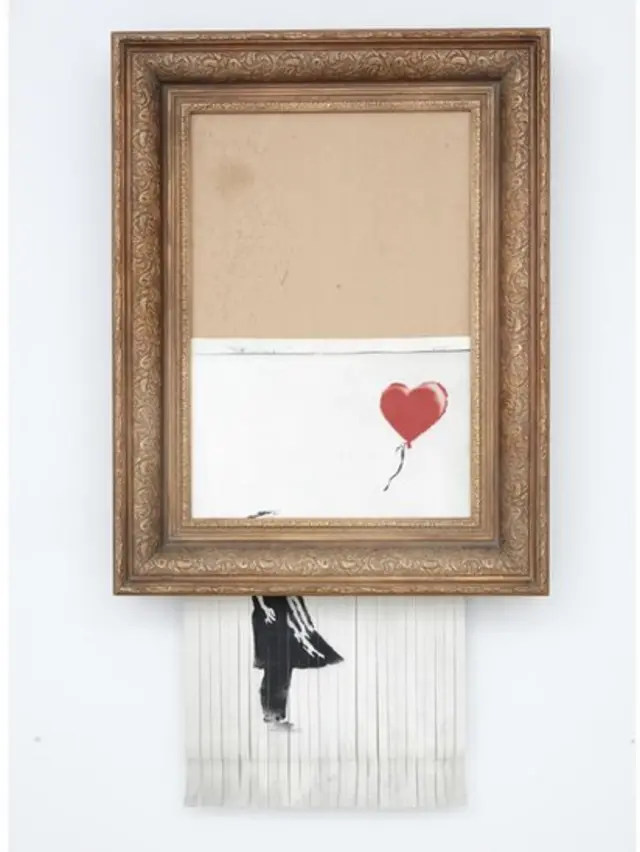 Obra de Bansky que se audestruyó.