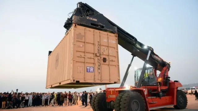 ۲۰۱۹ کال کې د افغانستان صادراتو لومړی بار د چابهار له لارې هند ته استول شوی و