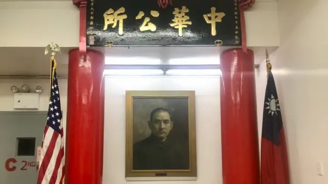 中华公所内的孙中山画像