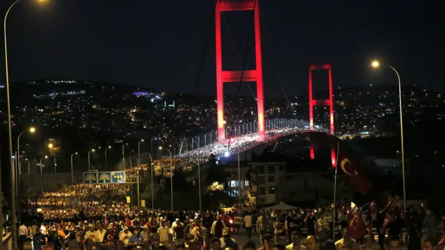 Boğaziçi Köprüsünde gösteriler