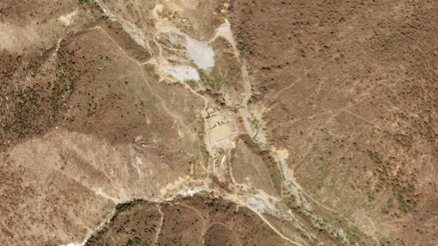 ภาพถ่ายดาวเทียมของฐานทดสอบนิวเคลียร์ปุงเก-รี ในเกาหลีเหนือ