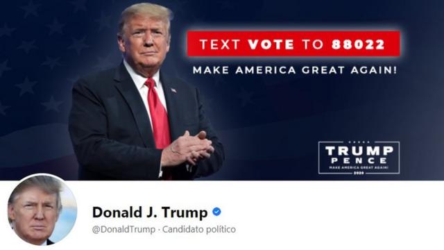 La portada de Facebook de Donald Trump