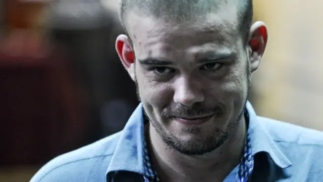 Joran van der Sloot durante su juicio por asesinato en Lima en 2011