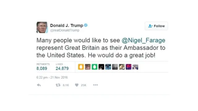 โดนัลด์ ทรัมป์ ทวิตเตอร์