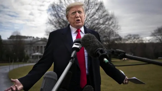 US President Donald Trump at the White House