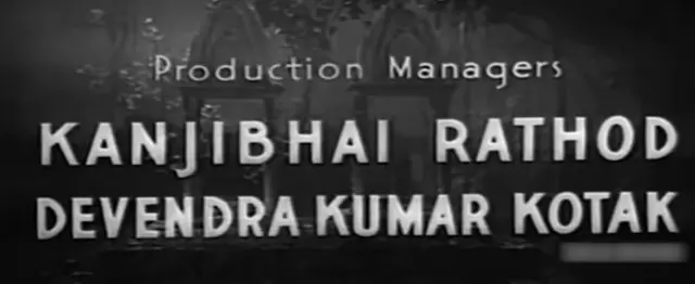 ફિલ્મ 'સારંગા'માં પ્રોડક્શન મેનેજર તરીકે કાનજીભાઈ રાઠોડ