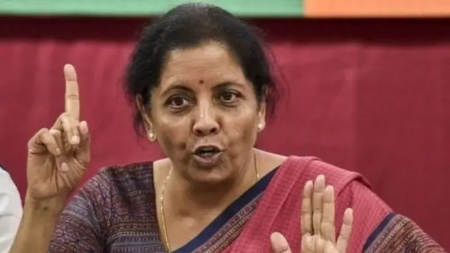 இந்தியாவின் நிதியமைச்சர் நிர்மலா சீதாராமன்
