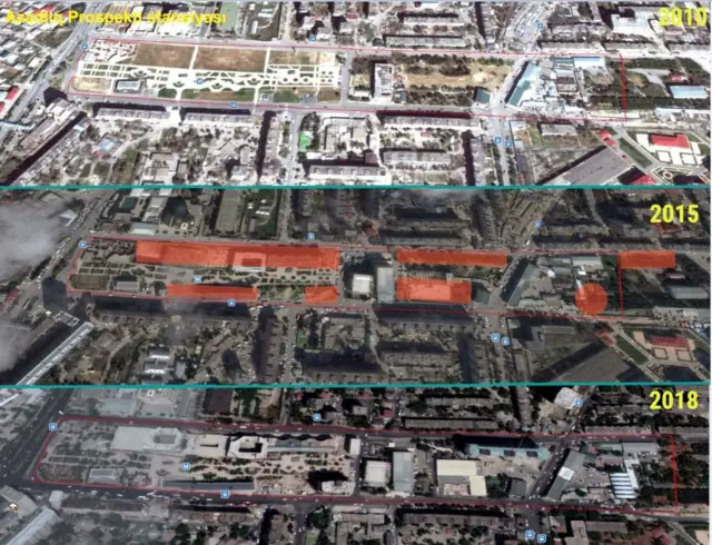 Azadlıq, Binəqədi, park, ağaclar, yaşıllıq, məhv, ağaclar qırılır