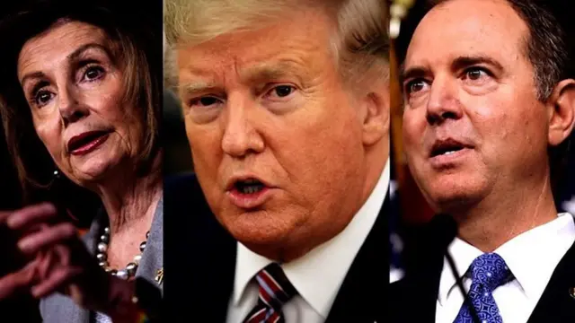 Donald Trump, Nancy Pelosi iyo Adam Schiff's