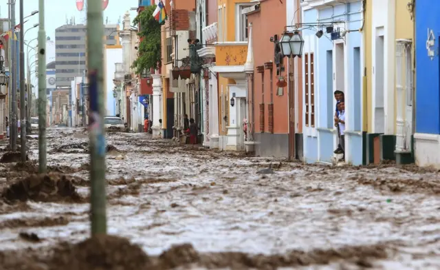 Trujillo inundada.