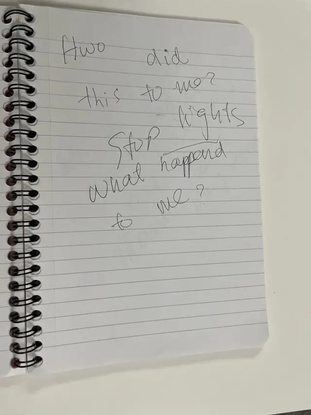 అప్పట్లో మలాలా ఆసుపత్రిలో రాసిన నోట్బుక్