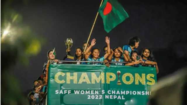 ঢাকায় বাংলাদেশের নারী ফুটবল দলের সংবর্ধনা, ২১/০৯/২০২২