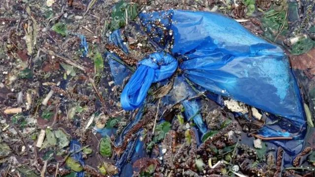 Plastična kesa na zemlji