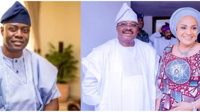 Gomina Seyi Makinde, oloogbe Abiola Ajimobi ati iyawo rẹ