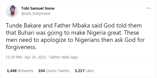 Muhammadu Buhari: Fr Mbaka ask President of Nigeria to resign, see how Nigerians react