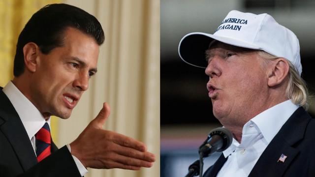 Peña Nieto (izquierda) y Trump (derecha).