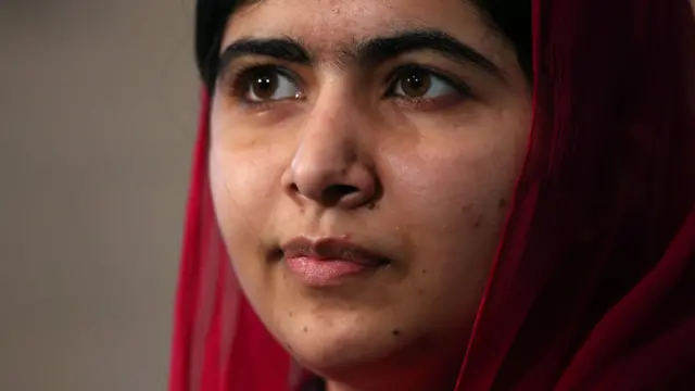Close-up headshot of Malala Yousafzai from 2016 event