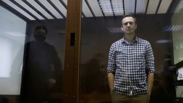 Алексей Навальный во время заседания суда (архивное фото)