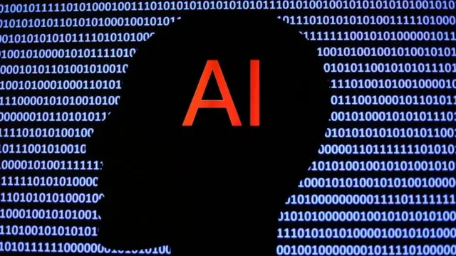 علامة الذكاء الاصطناعي معروضة على شاشة الهاتف