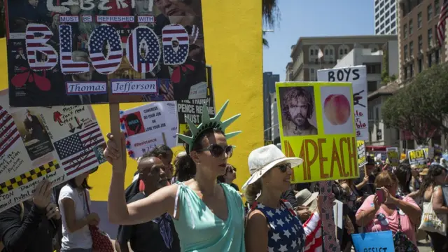 Marcha en Los Ángeles contra Donald Trump