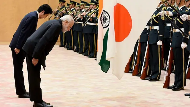 शिंज़ो अबे और मोदी