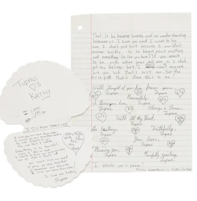 Barua za mapenzi zilizoandikwa na Tupac