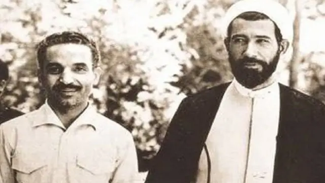 محمدعلی رجایی (چپ) به همراه نخست وزیرش باهنر