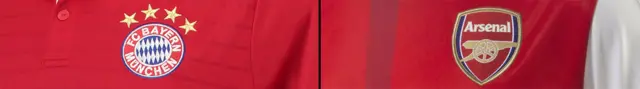 Escudos de Bayern Múnich y Arsenal