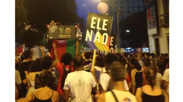 Manifestação contra Bolsonaro no Rio