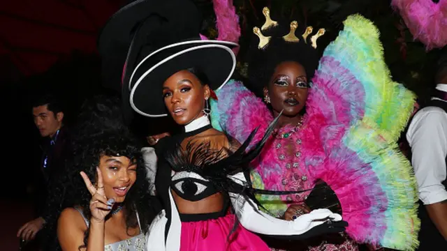 Ka Janelle Monae, Yara Shahidi na Lupita Nyong'o jikerela bịa Met Gala 2019