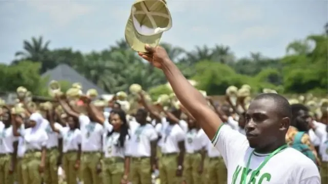 Twitter photo of Corper wey dey march