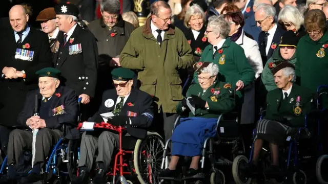 Veterans gathered for Remembrance Sunday