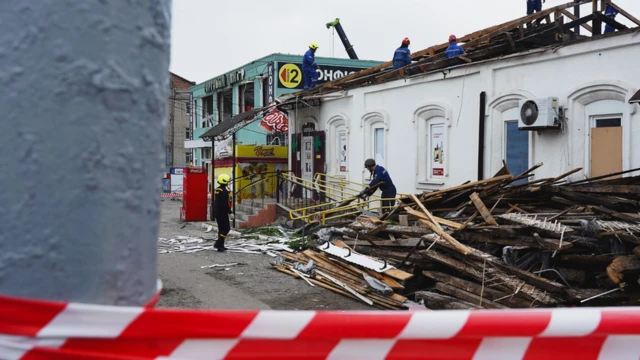 อาคารที่พังเสียหาย