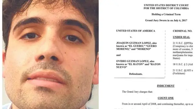 Ovidio Guzmán y un documento judicial