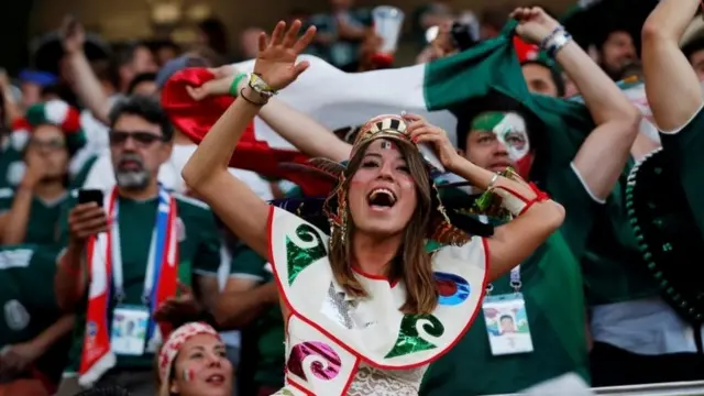 Aficionados mexicanos en Ekaterimburgo