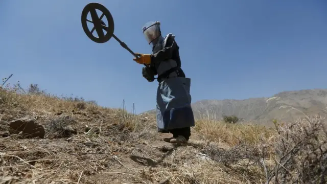 File photo of a deminer in Afghanistan