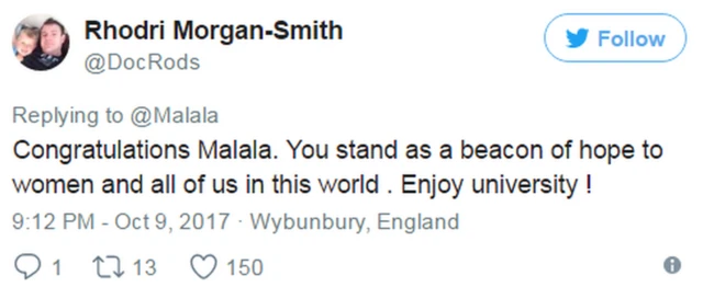 રોહદ્રી મોર્ગન સ્મિથનું ટ્વીટ