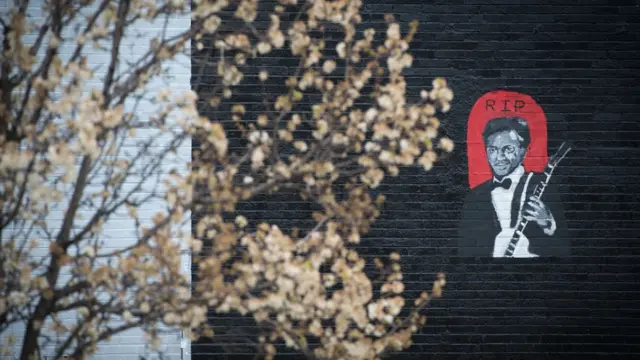 Mural en honor a Chuck Berry.