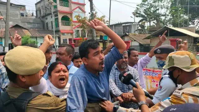 असम में सीएए विरोध-प्रदर्शन