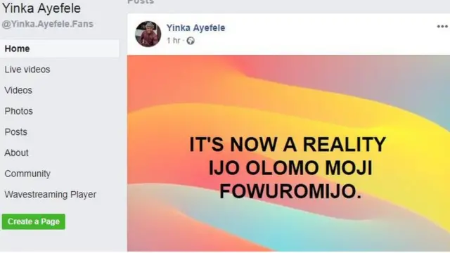 oju opo facebook yinka ayefele