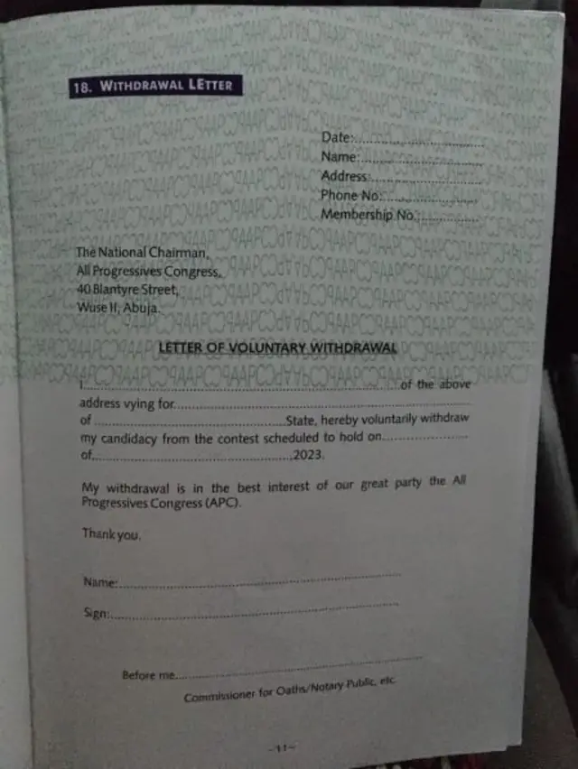 Aworan iwe mo yọwọ mi o ṣe mọ APC