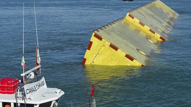 Barreras del proyecto MOSE.