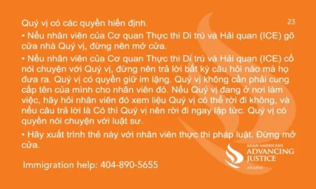 Thông tin cảnh báo cho người Việt tại Hoa Kỳ