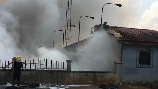 Power substation wey fire affect