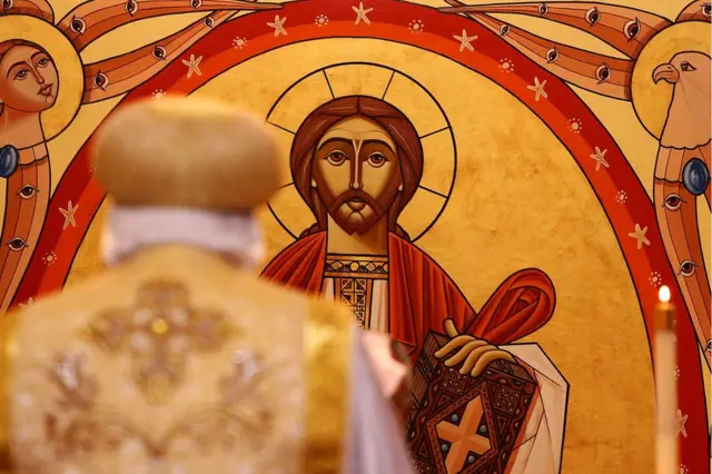 Pope Tawardros II delivers morning Mass at St Mary ^ St Mina Cathedral on September 1, 2017 in Sydney, Australia. Pope Tawardros II is visiting Sydney, Canberra and Melbourne during his 10 day pastoral visit. Australia is home to the third largest Coptic community outside Egypt. Copts began arriving in Australia in 1969 and there are now over 100,000 who call Australia home. Sydney has some 70,000, and its Diocese now comprises 41 churches, 70 priests, three schools, two monasteries and two Theological Colleges.