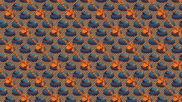 Design of padlocks from Ghana Textiles Printing