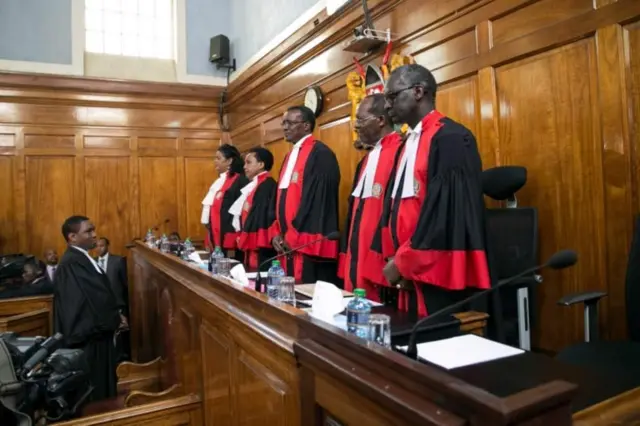 Majaji wa mahakama ya juu zaidi nchini Kenya wakiwa mahakamani